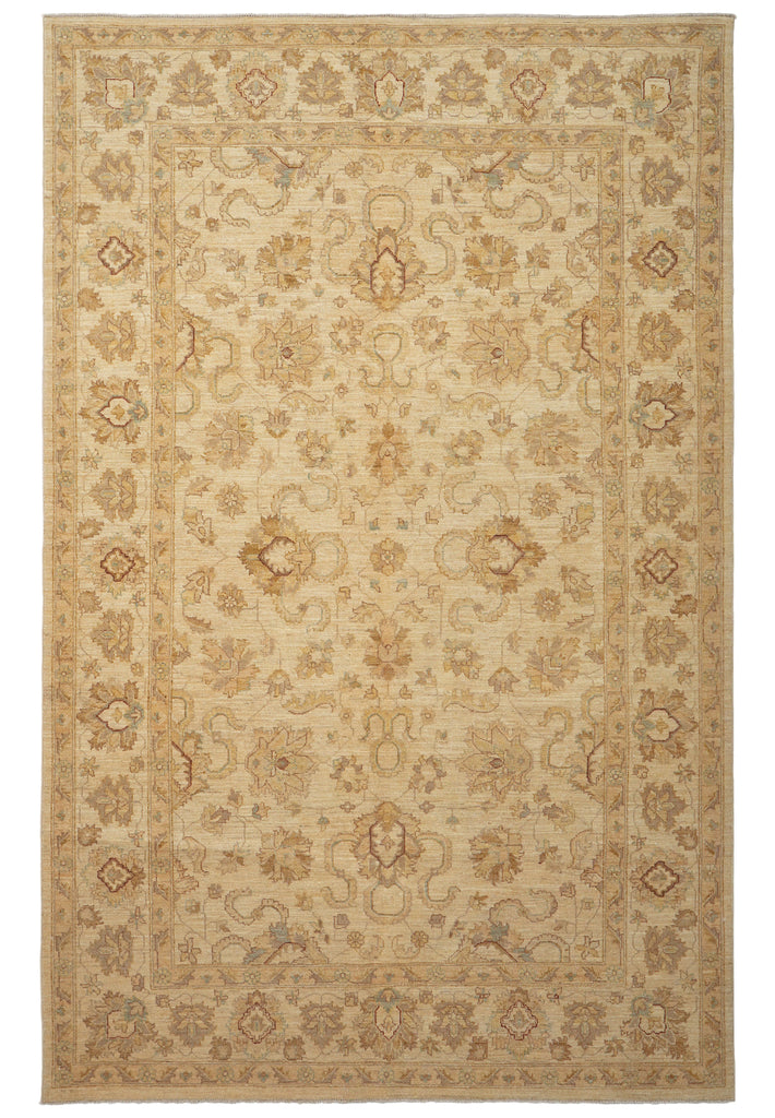 6.4 x 9.9 Beige Zigler Chobi Peshawar Rug 20262