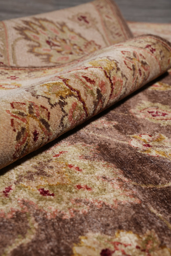 8 x 9.7 Brown Quality Wool Jaipur Rug Clearance Sale #PIX-804-38