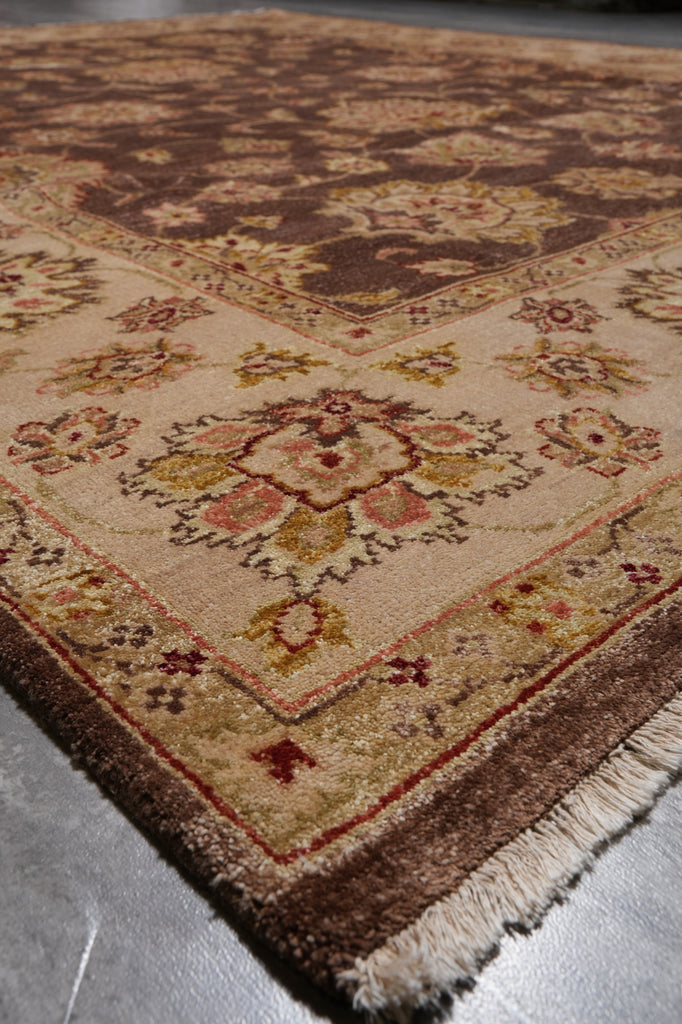 8 x 9.7 Brown Quality Wool Jaipur Rug Clearance Sale #PIX-804-38