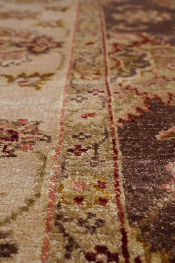 8 x 9.7 Brown Quality Wool Jaipur Rug Clearance Sale #PIX-804-38