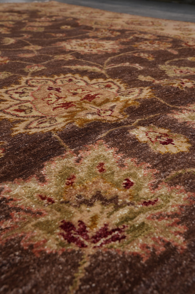 8 x 9.7 Brown Quality Wool Jaipur Rug Clearance Sale #PIX-804-38