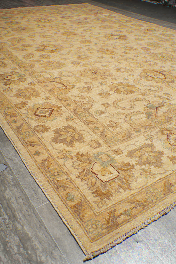 6.4 x 9.9 Beige Zigler Chobi Peshawar Rug 20262