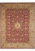 Load image into Gallery viewer, 9.2 x 12.6 Quality Handmade Rug Red Gold Natural Wool #F-4312