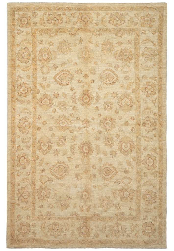 6 x 8.8 Beige Chobi Peshawar Rug 20254