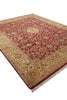 Load image into Gallery viewer, 9.2 x 12.6 Quality Handmade Rug Red Gold Natural Wool #F-4312