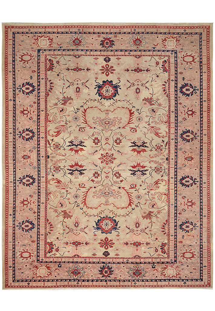 10 x 11.9 Amazing Oushak Rug Light Green Low Pile #F-4313