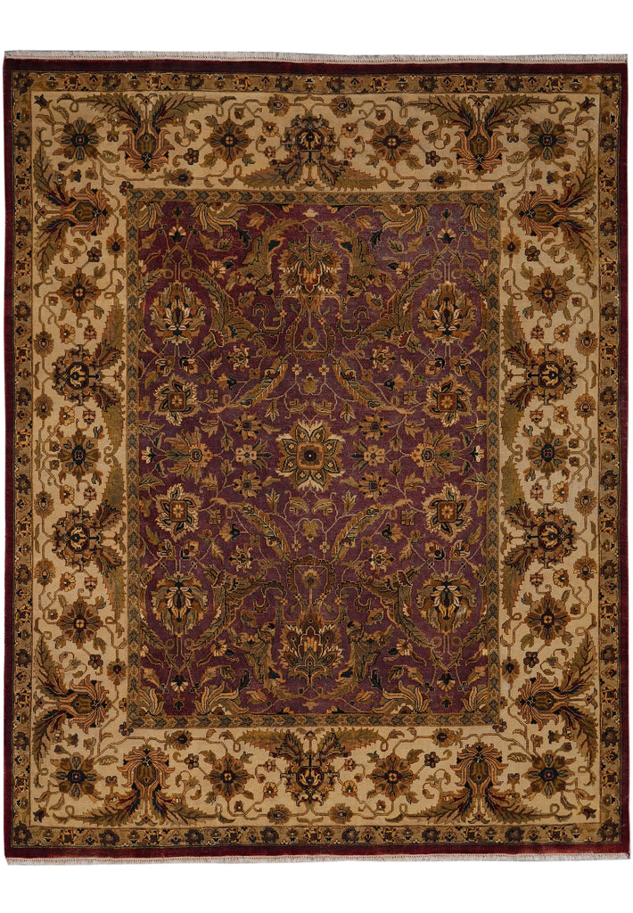 7.7 x 9.4 Great Quality Jaipur Rug Burgundy Gold Fine Weave 