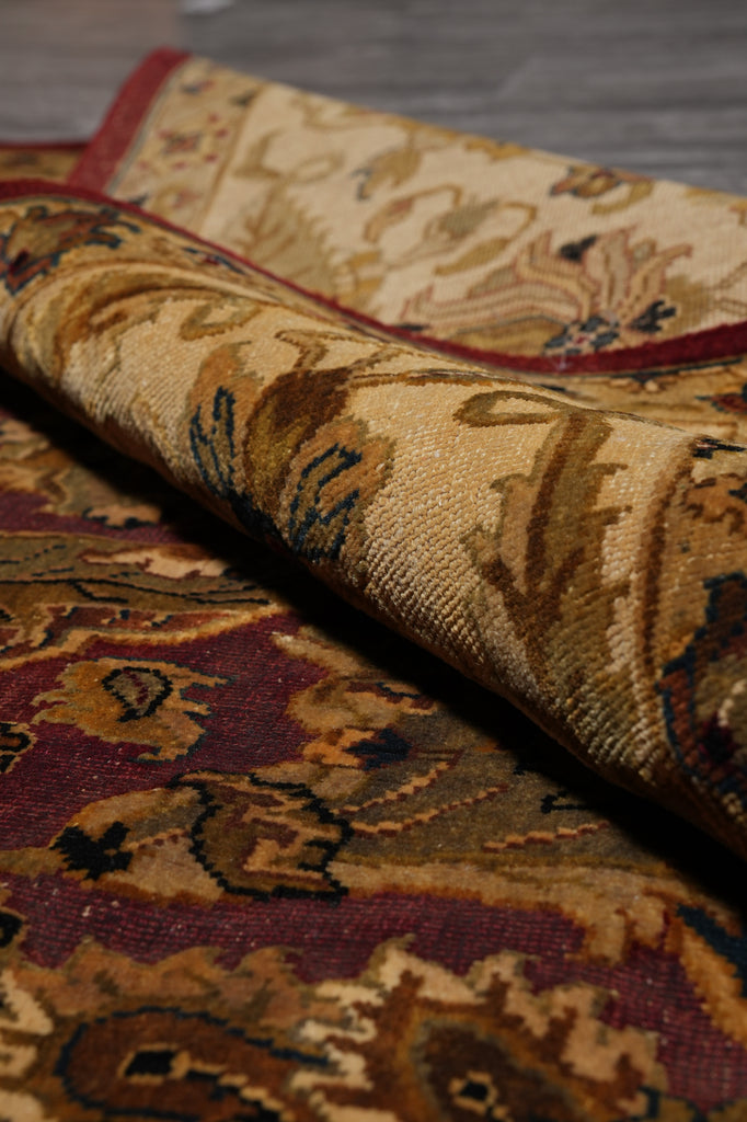 7.7 x 9.4 Great Quality Jaipur Rug Burgundy Gold Fine Weave #PIX-804-63