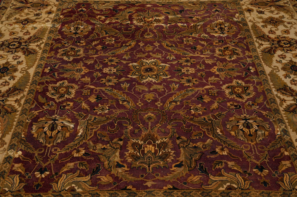 7.7 x 9.4 Great Quality Jaipur Rug Burgundy Gold Fine Weave #PIX-804-63