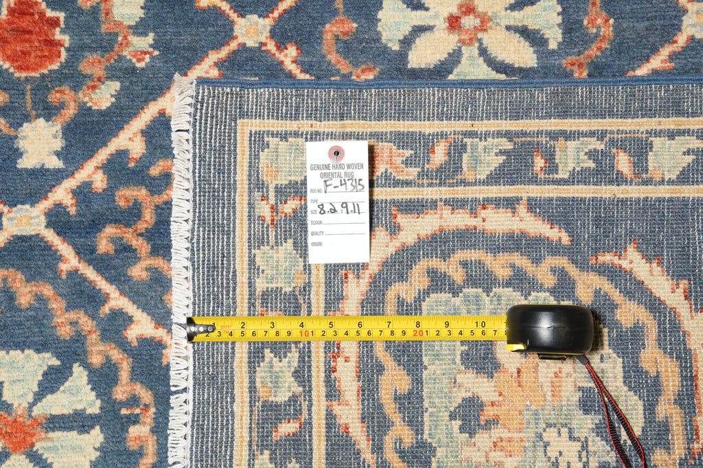 8.2 x 10 Attractive Handmade Agra Rug Dinem Blue #F-4315