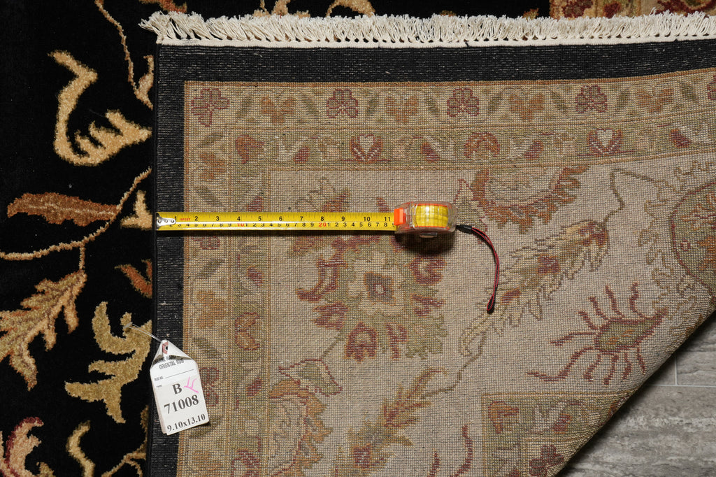 10 x 14 Traditional Handmade Black Vegetable Dyed Chobi Rug 71008