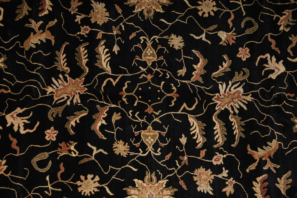 10 x 14 Traditional Handmade Black Vegetable Dyed Chobi Rug 71008