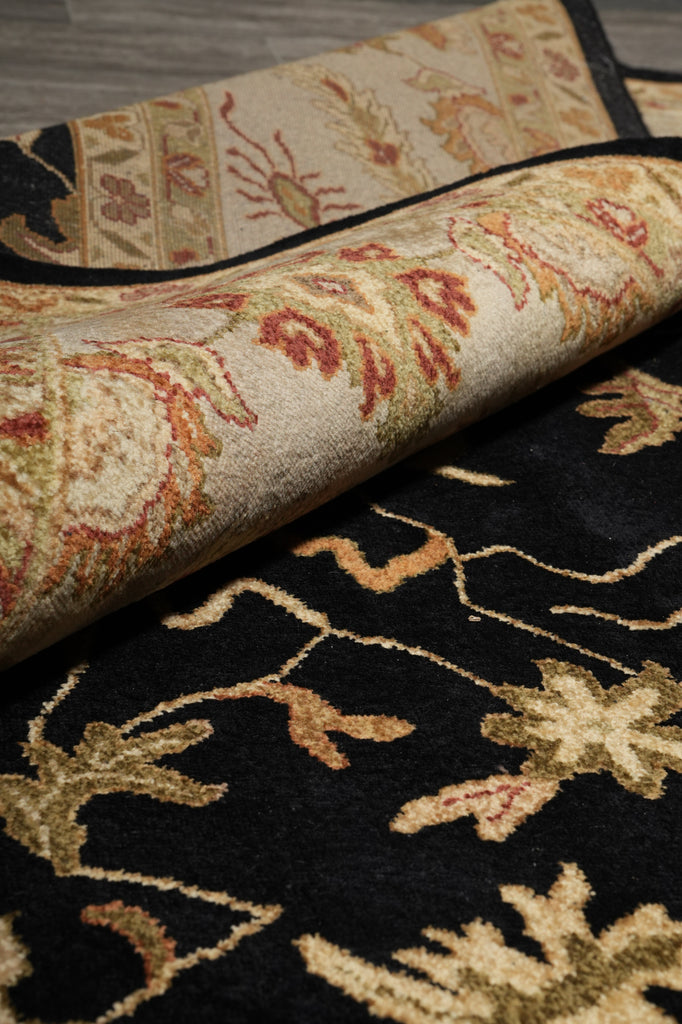 10 x 14 Traditional Handmade Black Vegetable Dyed Chobi Rug 71008