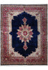 Load image into Gallery viewer, 10 x 13 SIGNED Royal Navy Blue Signed Persian Kerman Rug-Iran CLASSIC FORMAL TRADITIONAL IRAN #PIX-12958