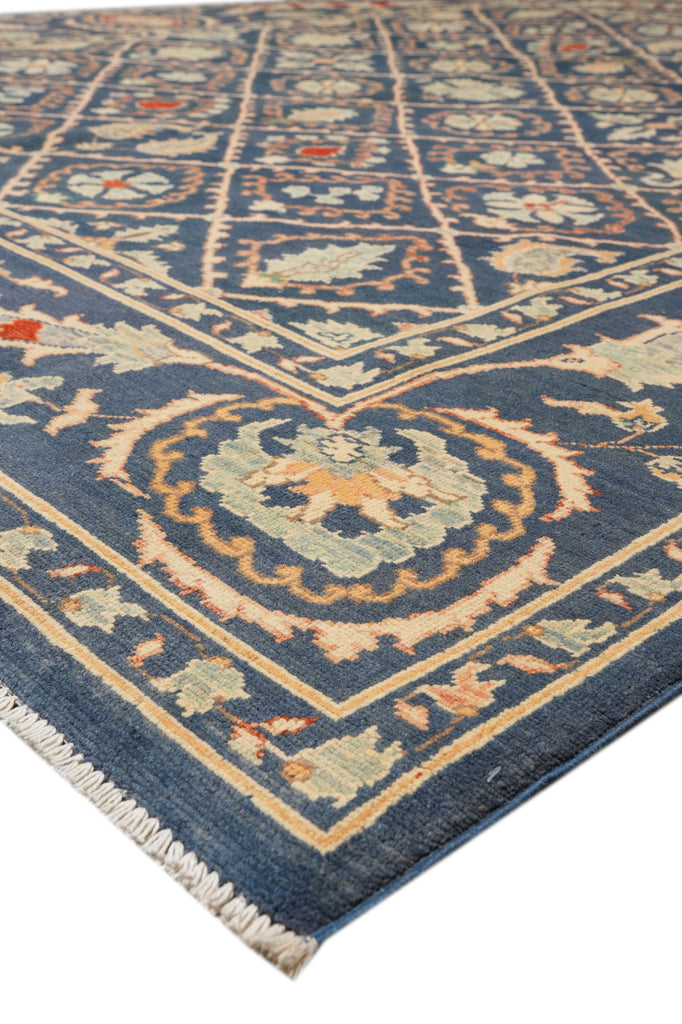 8.2 x 10 Attractive Handmade Agra Rug Dinem Blue #F-4315