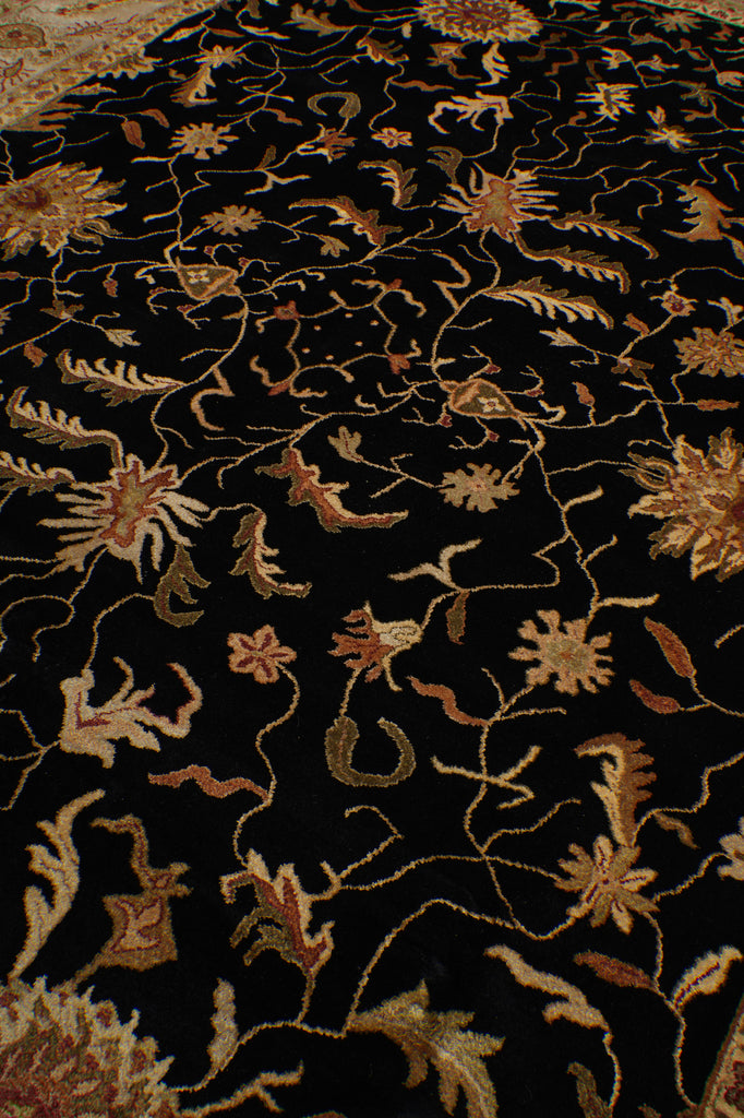 10 x 14 Traditional Handmade Black Vegetable Dyed Chobi Rug 71008