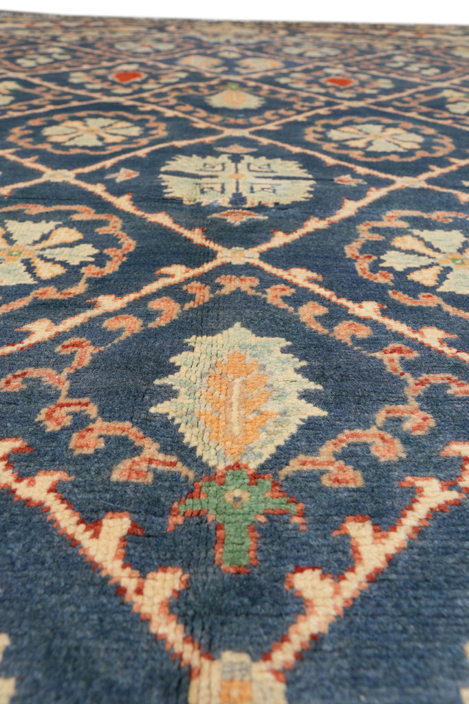8.2 x 10 Attractive Handmade Agra Rug Dinem Blue #F-4315