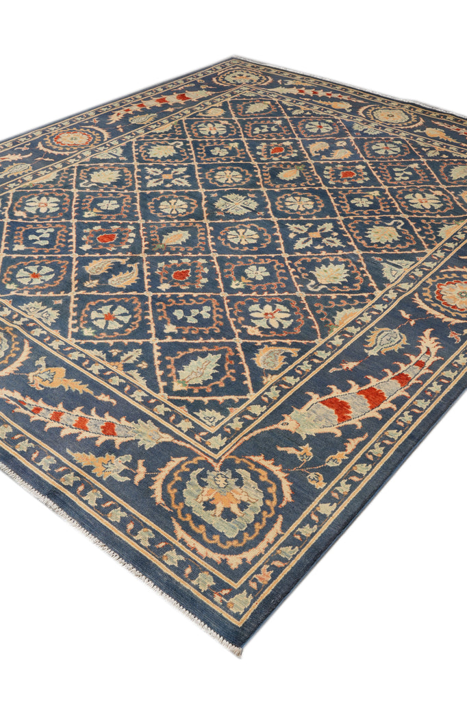 8.2 x 10 Attractive Handmade Agra Rug Dinem Blue #F-4315