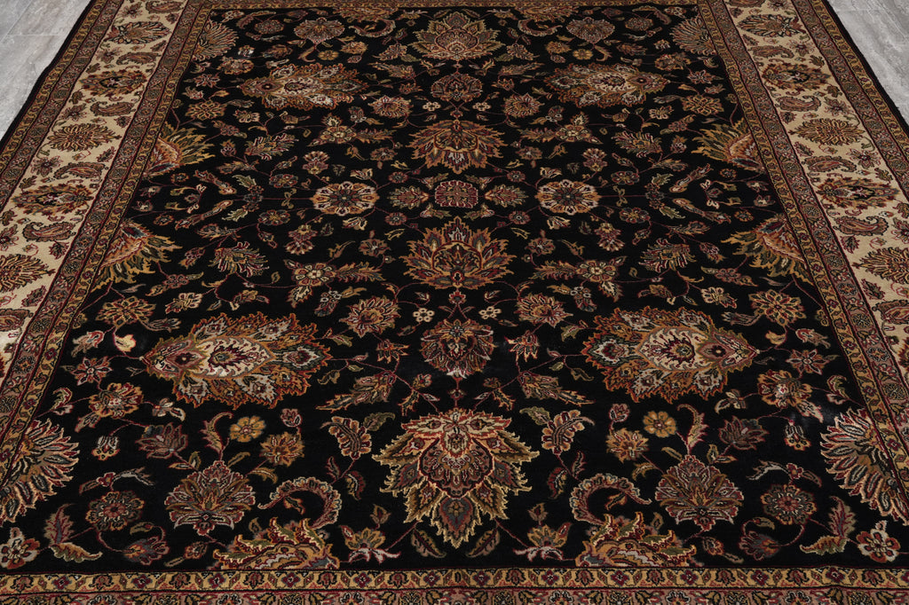 8 x 10 Black Jaipur Rug Quality Wool Black #PIX-10111