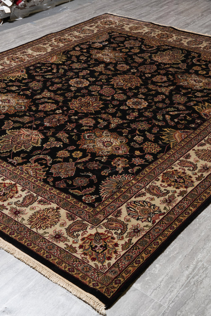 8 x 10 Black Jaipur Rug Quality Wool Black #PIX-10111