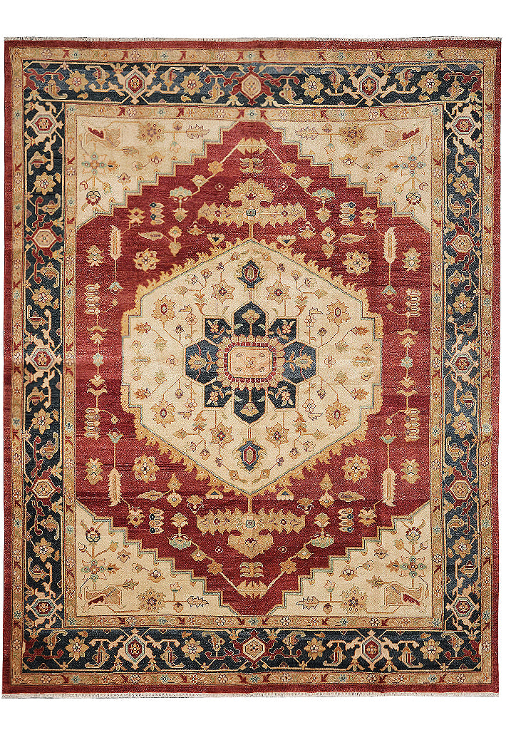 7.9 x 9.10 New Handmade Serapi Rug Natural Wool #F-4316