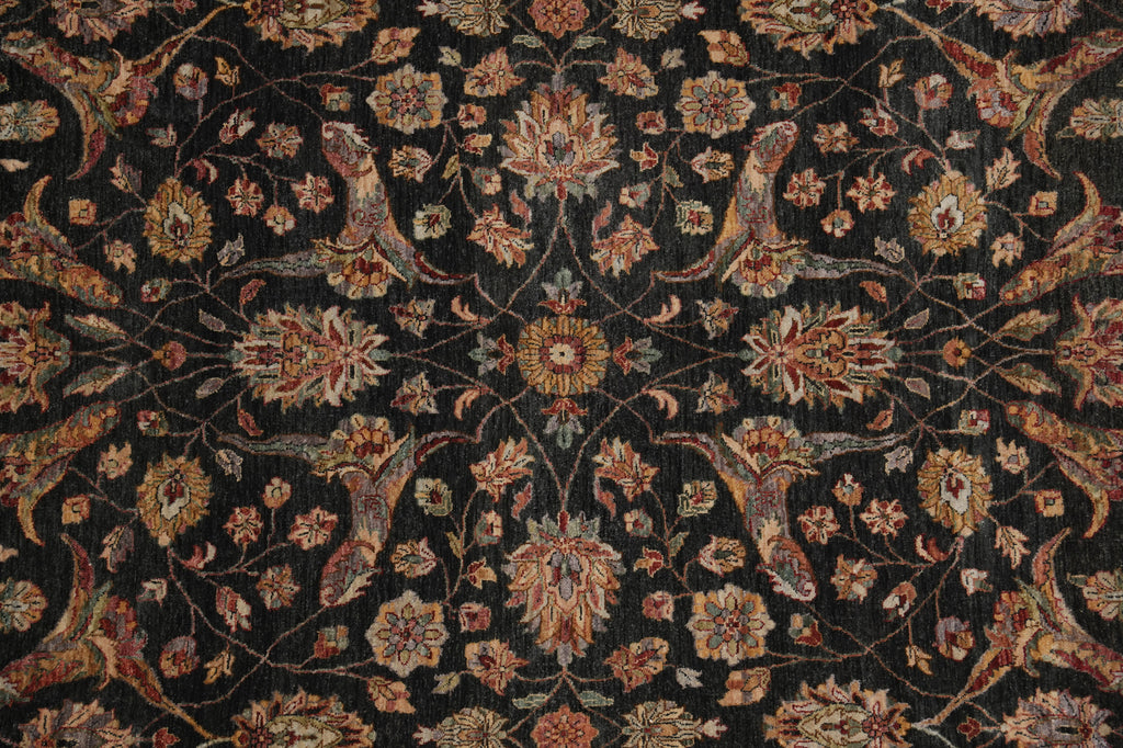 7.7 x 10 Charcoal Black Natural Quality Wool Jaipur Rug #LA-52951