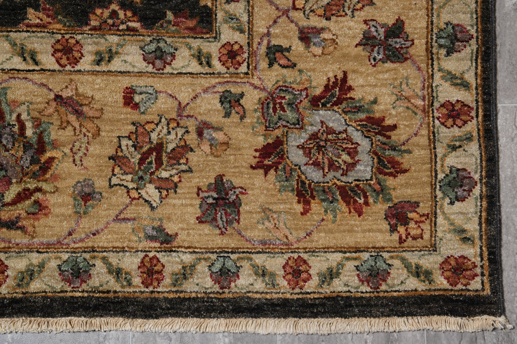 7.7 x 10 Charcoal Black Natural Quality Wool Jaipur Rug #LA-52951