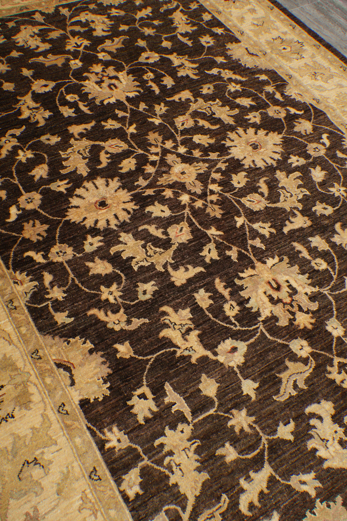 6 x 9 Brown Zigler Chobi Peshawar Rug Dark Brown 20245