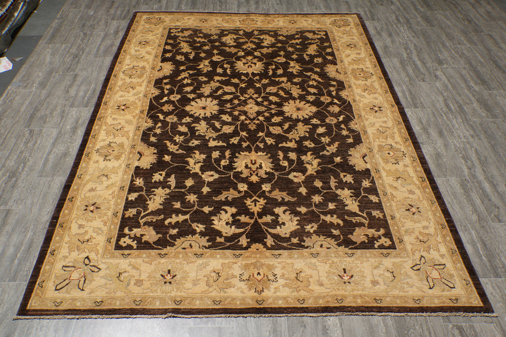 6 x 9 Brown Zigler Chobi Peshawar Rug Dark Brown 20245