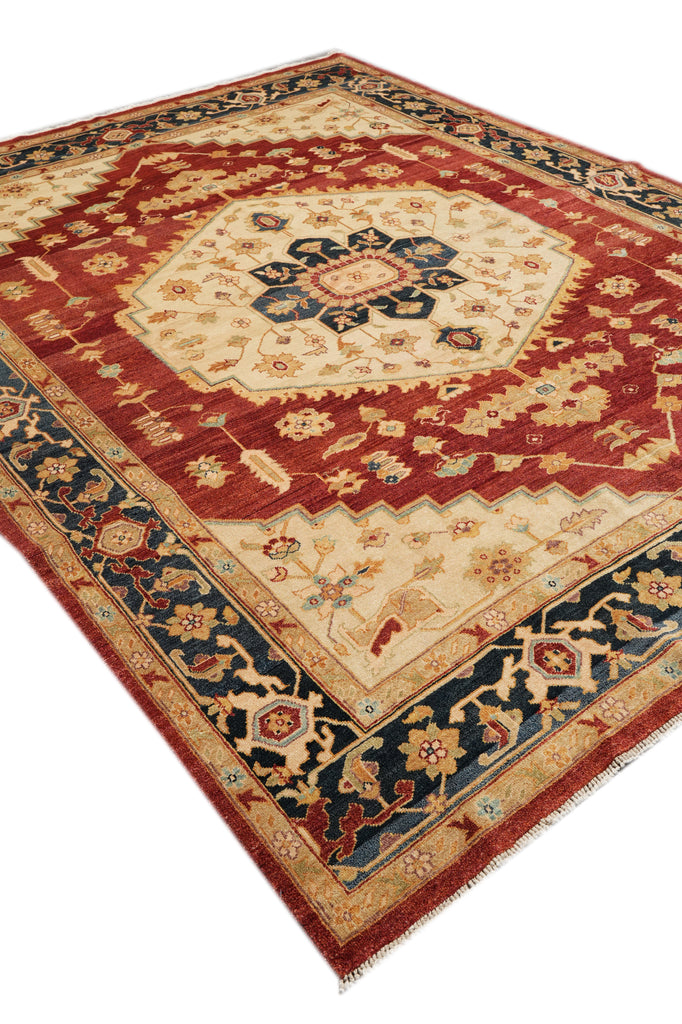 7.9 x 9.10 New Handmade Serapi Rug Natural Wool #F-4316