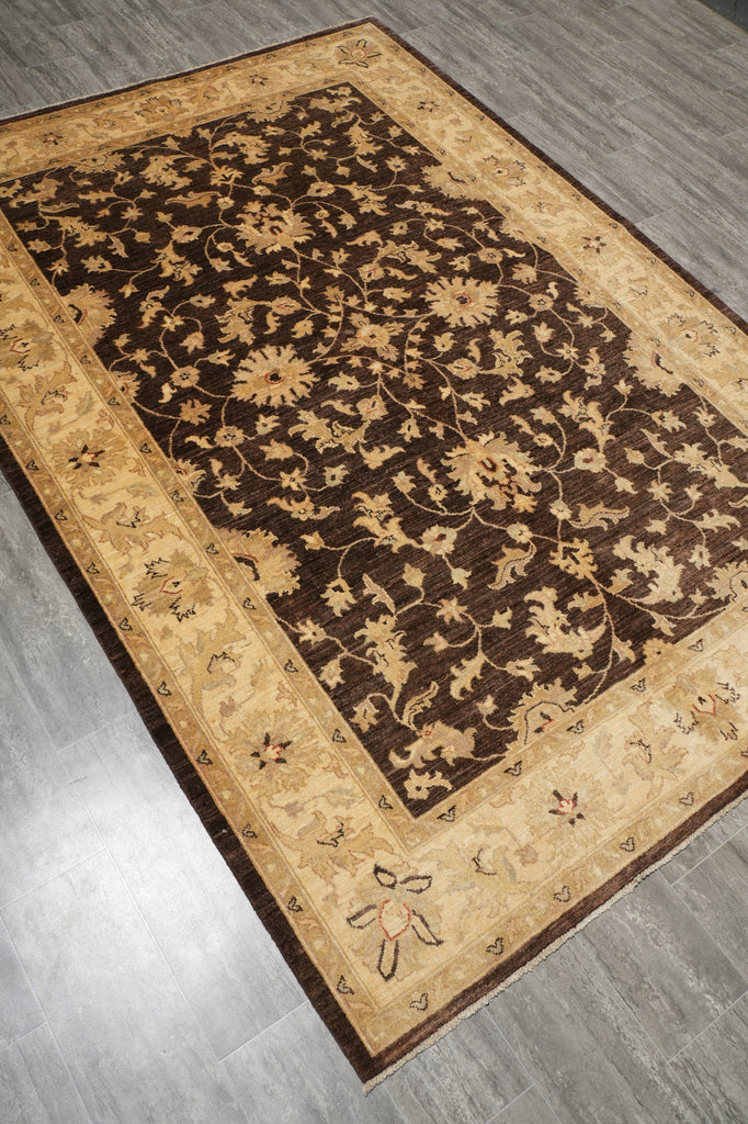 6 x 9 Brown Zigler Chobi Peshawar Rug Dark Brown 20245