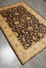 Load image into Gallery viewer, 6 x 9 Brown Zigler Chobi Peshawar Rug Dark Brown 20245