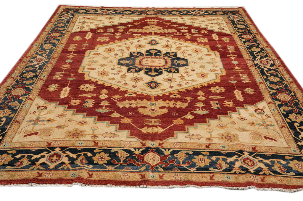 7.9 x 9.10 New Handmade Serapi Rug Natural Wool #F-4316