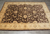 Load image into Gallery viewer, 6 x 9 Brown Zigler Chobi Peshawar Rug Dark Brown 20245