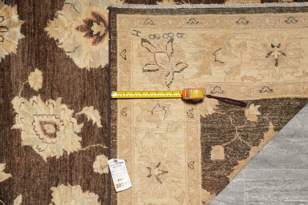 6 x 9 Chocolate Brown Chobi Peshawar Rug 20249