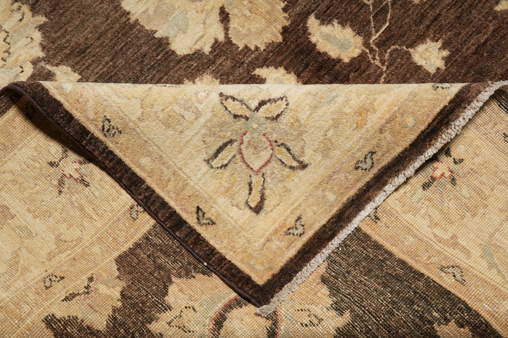 6 x 9 Chocolate Brown Chobi Peshawar Rug 20249