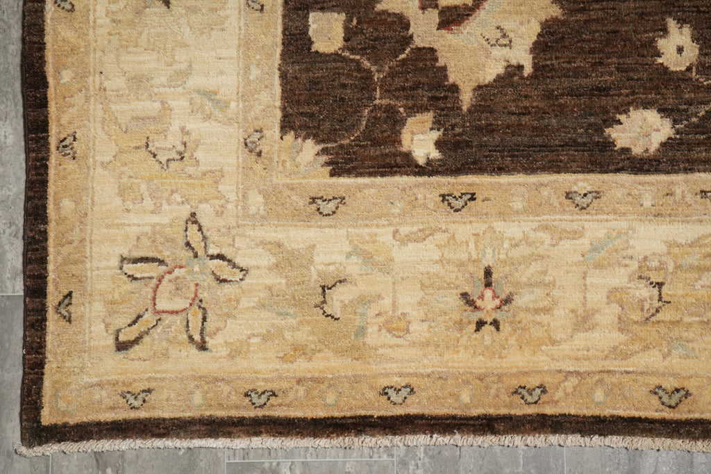 6 x 9 Chocolate Brown Chobi Peshawar Rug 20249