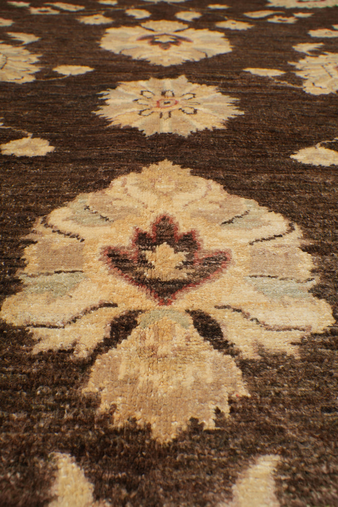 6 x 9 Chocolate Brown Chobi Peshawar Rug 20249