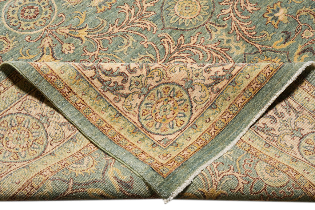 8.3 x 10 Beautiful Quality Natural Wool Handmade Pakistan Carpet Sage Green #F-4317