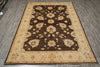 Load image into Gallery viewer, 6 x 9 Chocolate Brown Chobi Peshawar Rug 20249