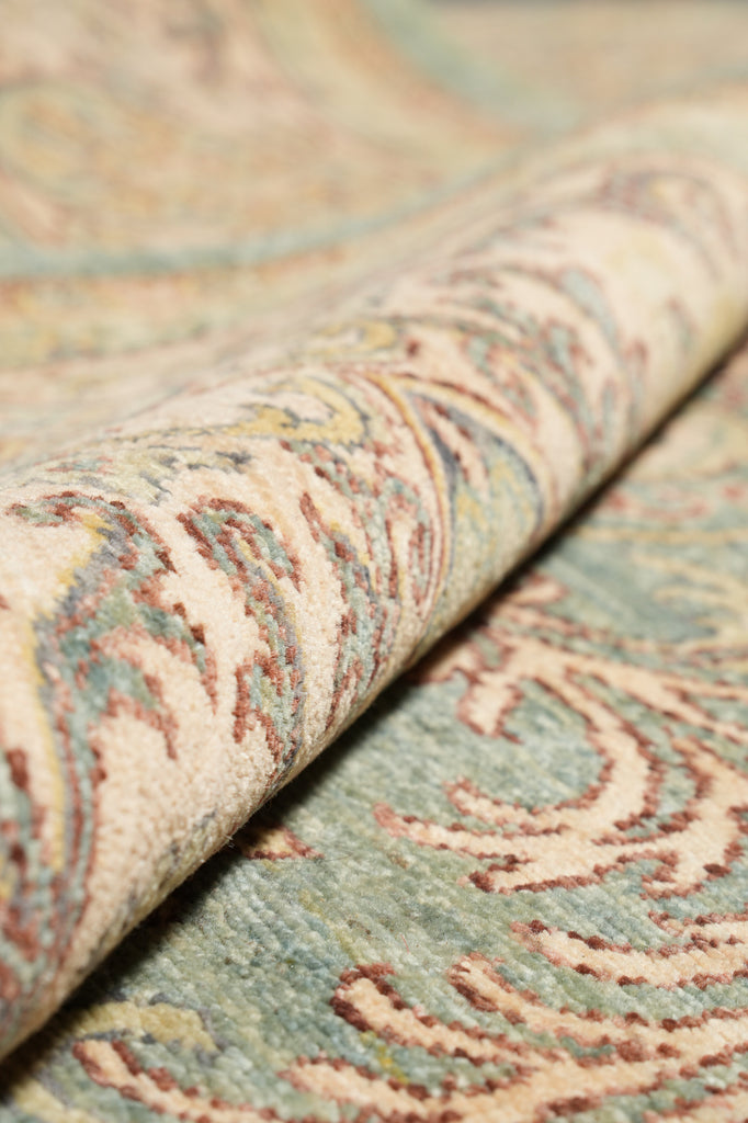 8.3 x 10 Beautiful Quality Natural Wool Handmade Pakistan Carpet Sage Green #F-4317