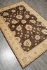 Load image into Gallery viewer, 6 x 9 Chocolate Brown Chobi Peshawar Rug 20249