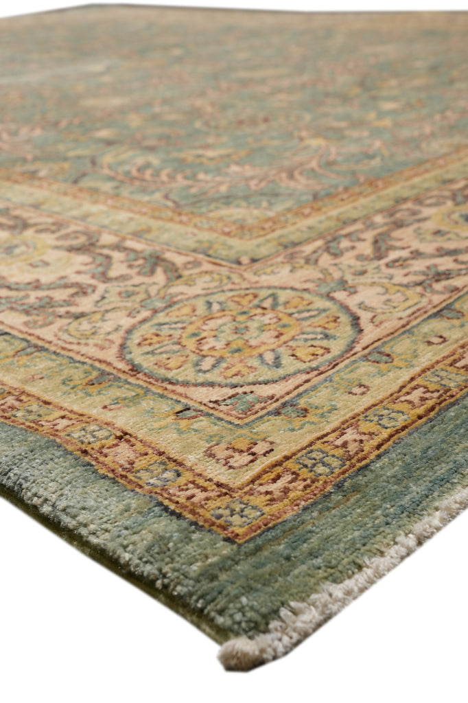 8.3 x 10 Beautiful Quality Natural Wool Handmade Pakistan Carpet Sage Green #F-4317