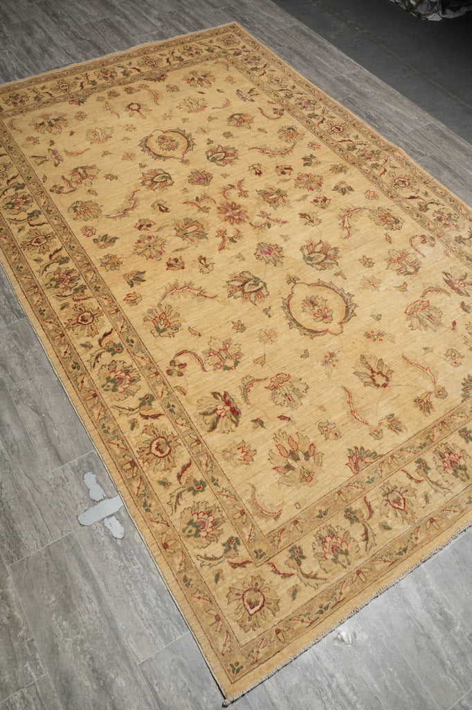 6.3 x 9.7 Beige Chobi Zigler Peshawar Rug 20246