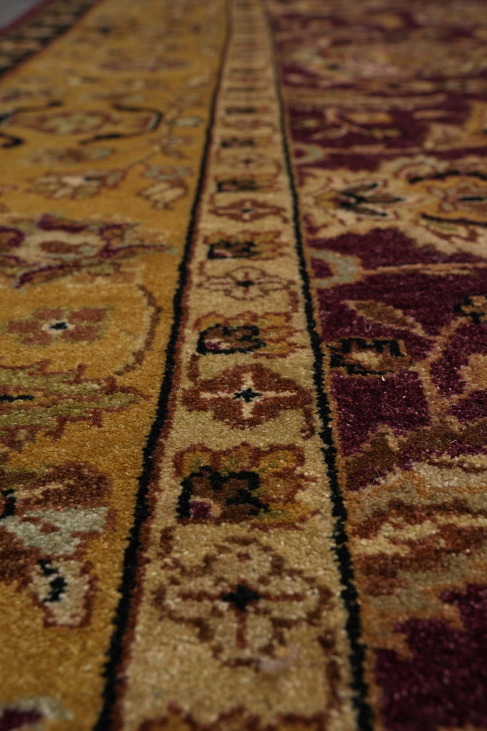 8 x 10 Burgundy Gold Quality Handmade Rug Sale #LA-52855