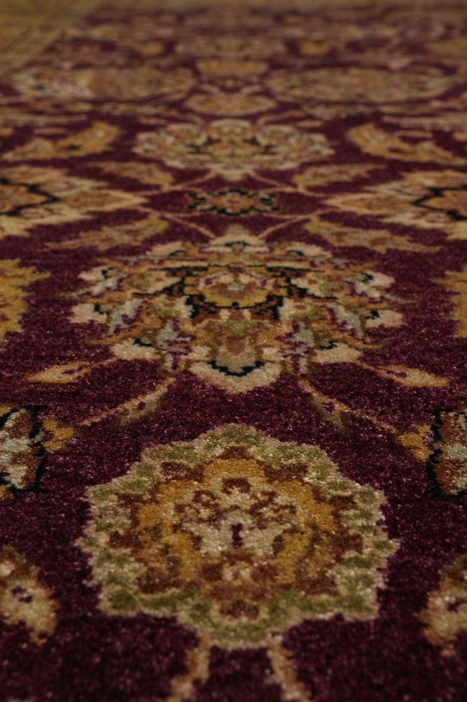8 x 10 Burgundy Gold Quality Handmade Rug Sale #LA-52855