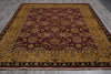 Load image into Gallery viewer, 8 x 10 Burgundy Gold Quality Handmade Rug Sale #LA-52855