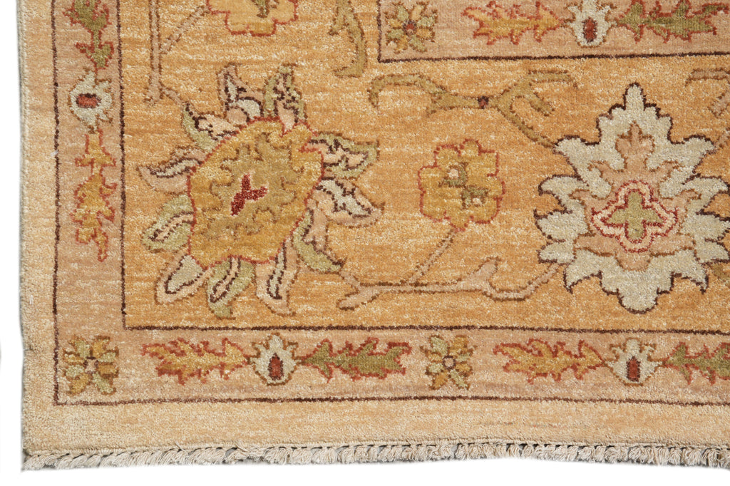 7.11 x 10 Beige and Gold Chobi Zigler Carpet #F-4318