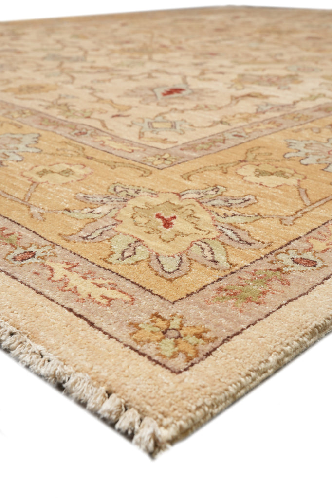 7.11 x 10 Beige and Gold Chobi Zigler Carpet #F-4318