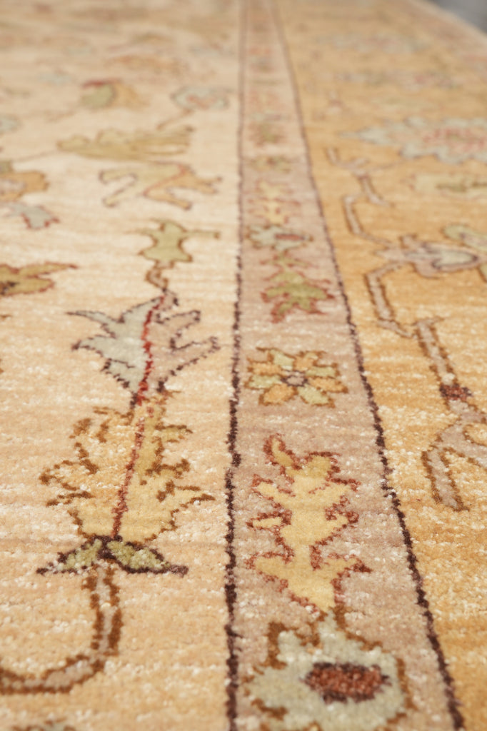 7.11 x 10 Beige and Gold Chobi Zigler Carpet #F-4318